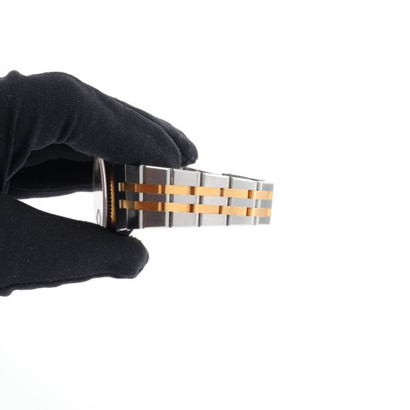 Rolex Datejust 17013 36mm Champagne Index Dial Fluted Bezel Integrated Band - Picture 10 of 10